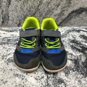 Merrell Kids Sneakers - Gray, Blue, and Neon Green